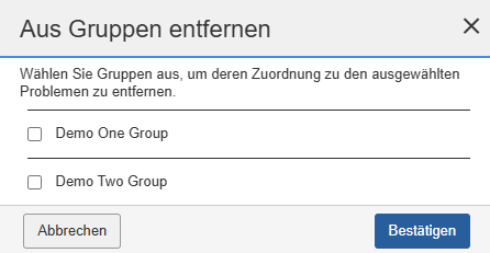 problemen uit groepen verwijderen