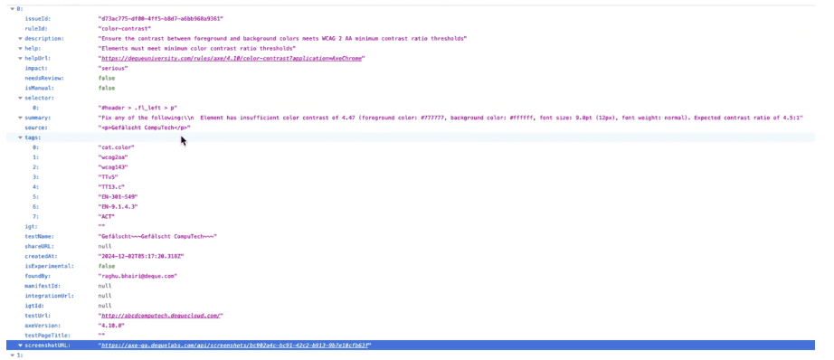 Exemple de fichier JSON