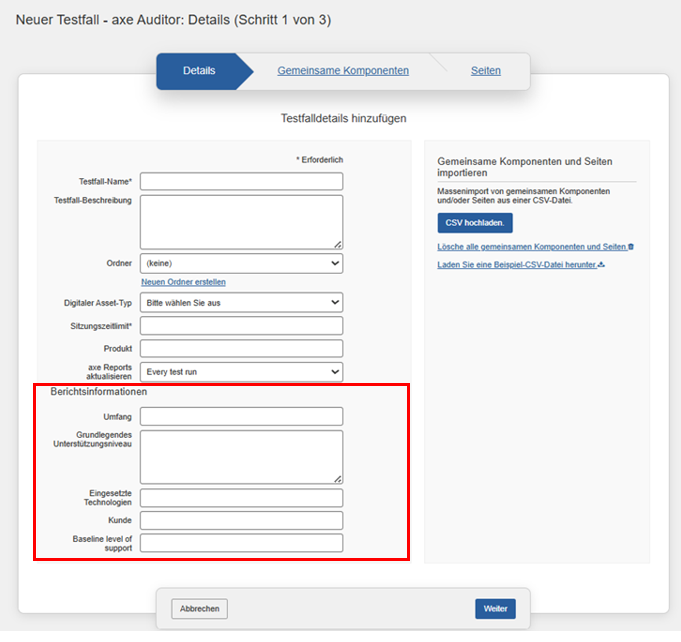 RI voor Test Case Details toevoegen
