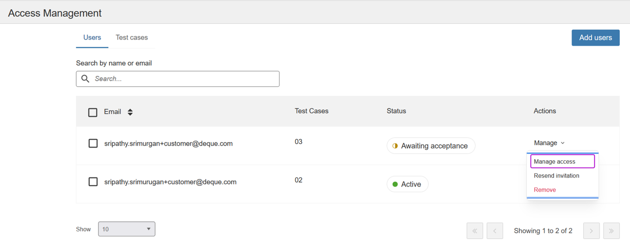 Manage Access