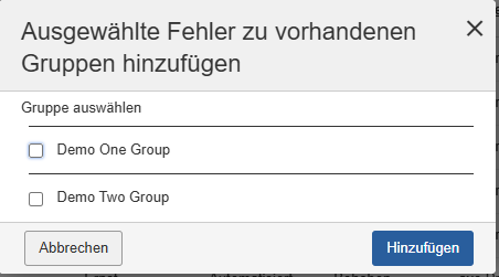 Problemen toevoegen aan een bestaande groep