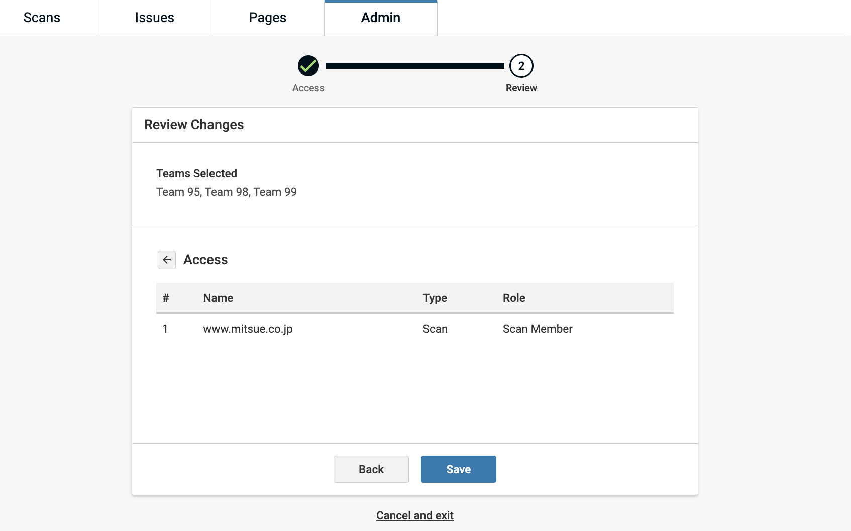 Examiner les modifications