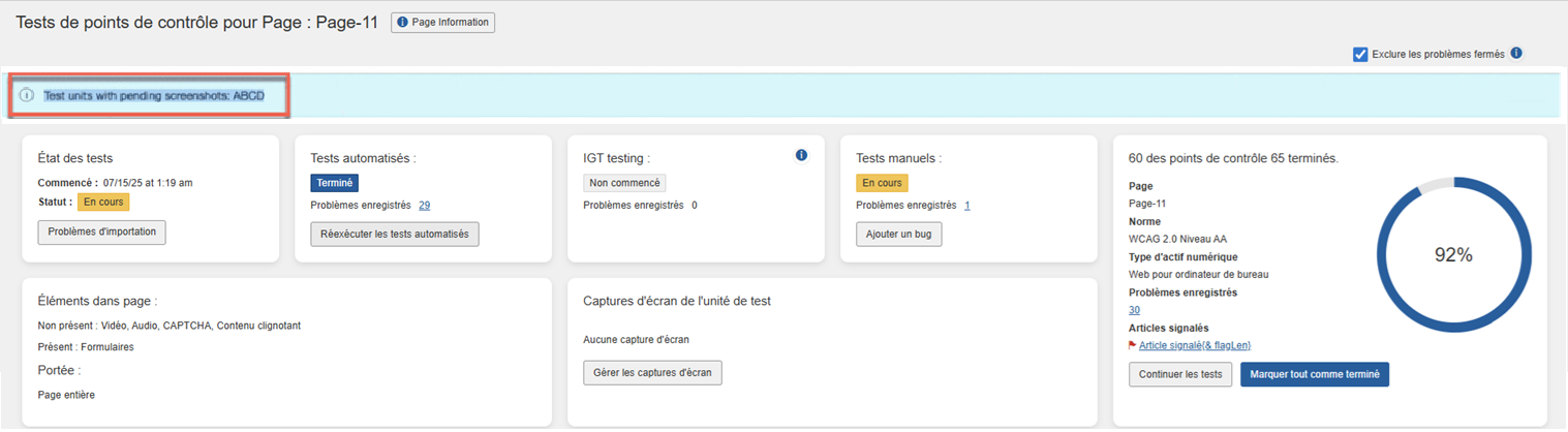 Importer une capture d'écran avec un problème