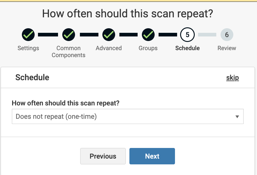 Programar un escaneo