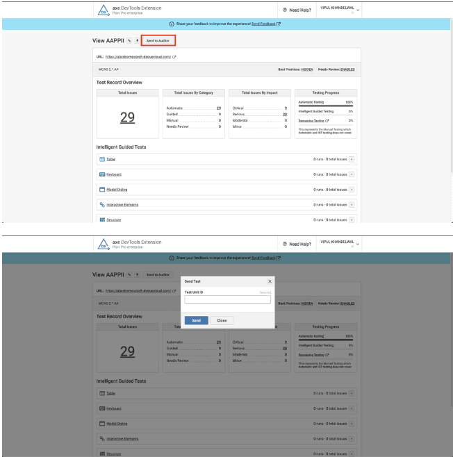 Envoyer les données à Auditor