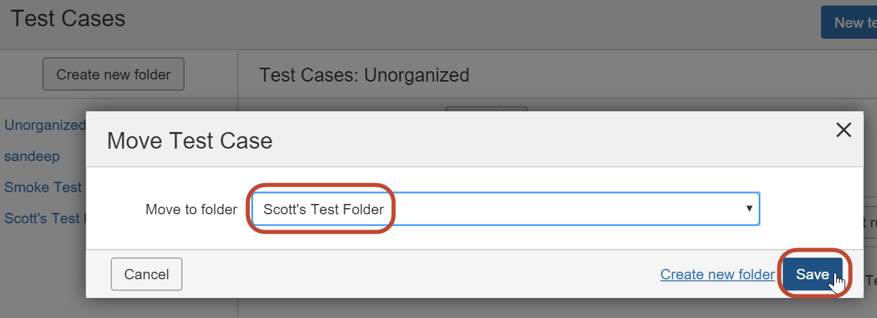 Enregistrer l'action de déplacement