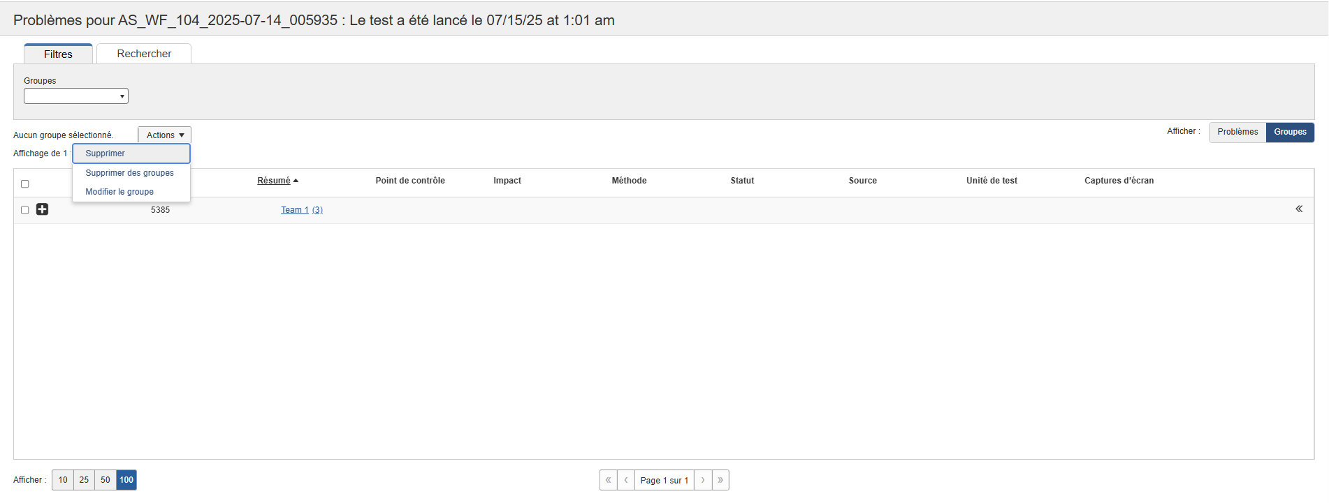 suppression du groupe