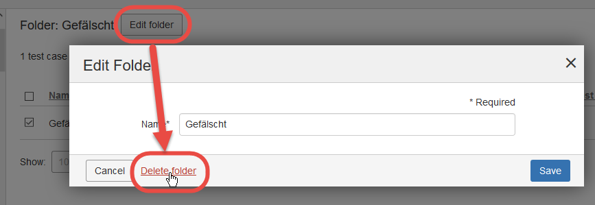 Eliminar una carpeta