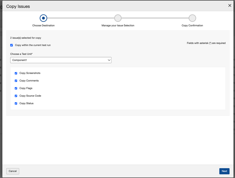 Menu a discesa Copia Problemi