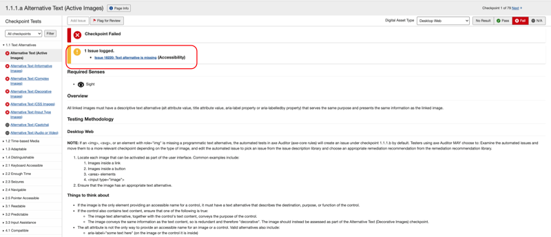 Facendo clic sul collegamento "Visualizza segnalazione" dal messaggio "Segnalazione registrata" nella parte superiore della schermata del test Checkpoint individuale