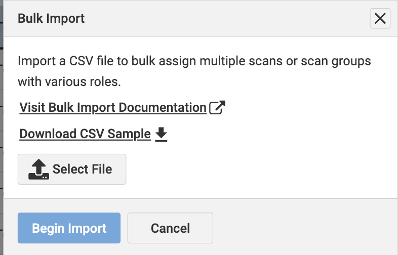Importazione in blocco