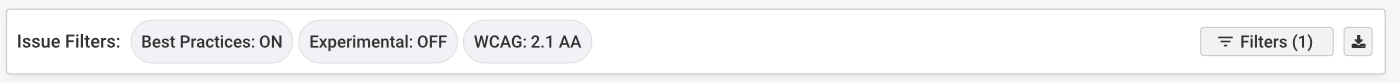 The filter selector is shown in this image. It shows the selected filters and allows the user to choose the filters, sorting, and page state.