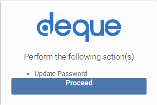 Update Password dialog to Proceed