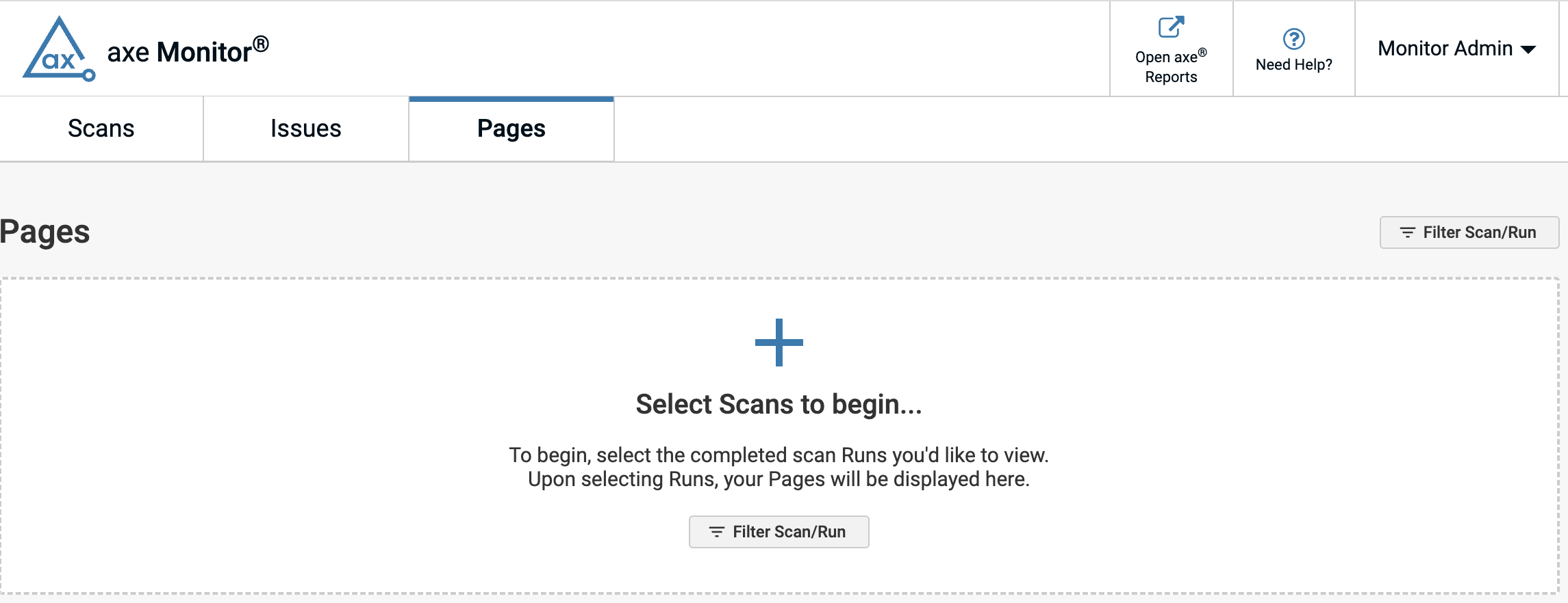 Initial Pages Page (Experimental View)