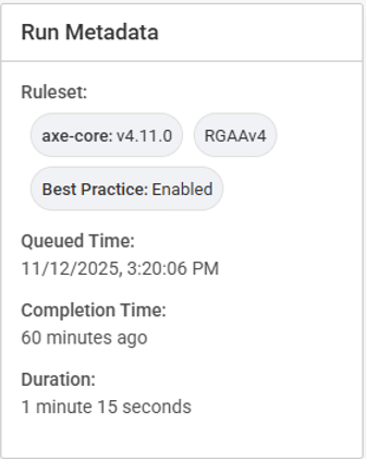 Run Metadata