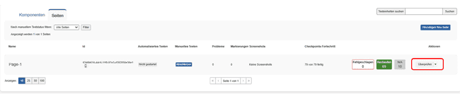 Test-run starten