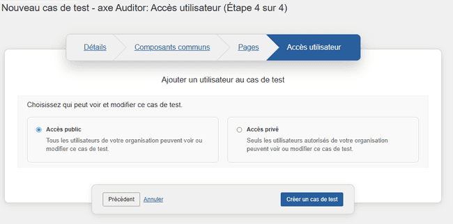 Ajouter des utilisateurs au cas de test