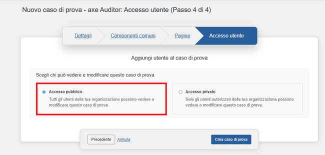 Accesso pubblico
