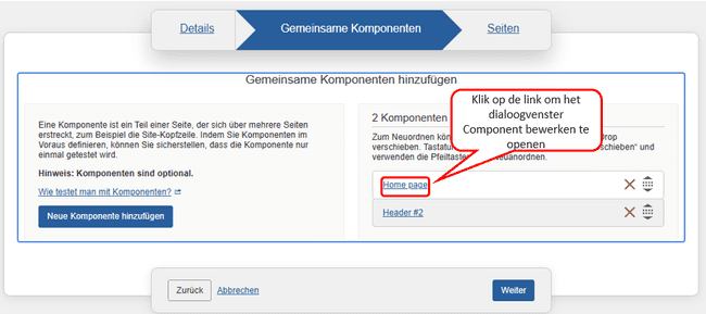 Bewerkingscomponentkoppeling
