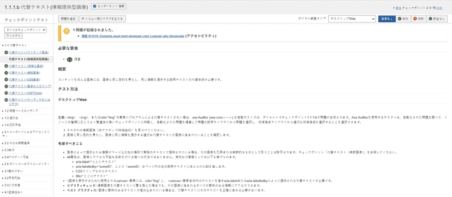 個別チェックポイント画面