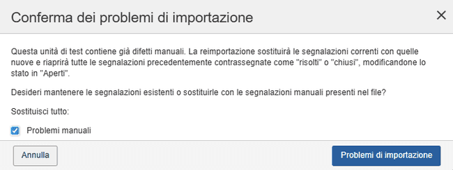 Importa problemi