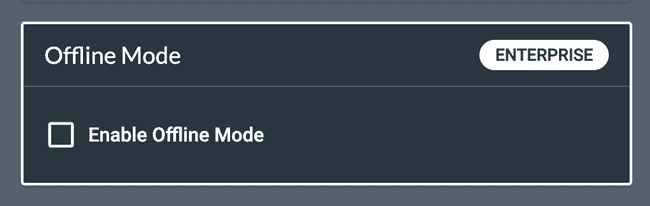 Screenshot of Offline Mode settings in browser extension