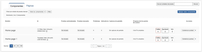Iniciar ejecución de prueba