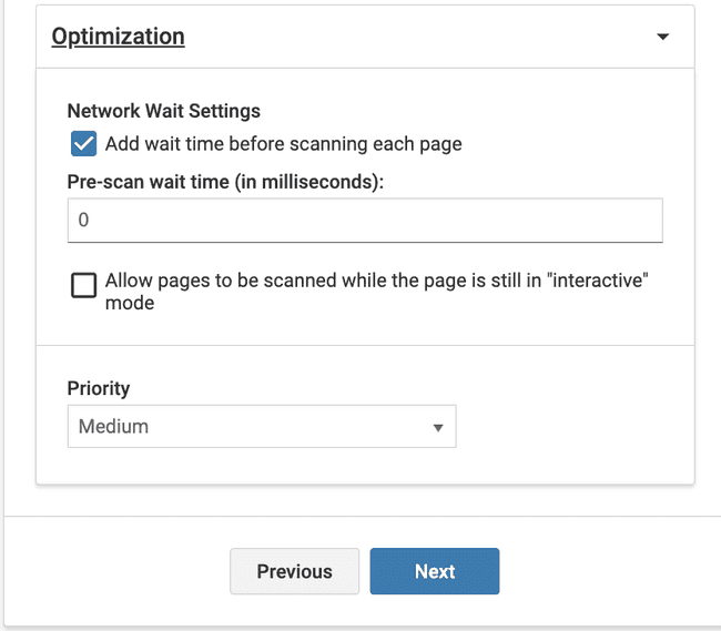 Advanced Settings for Optimization