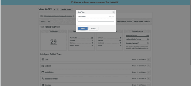 Invia dati all'Auditor