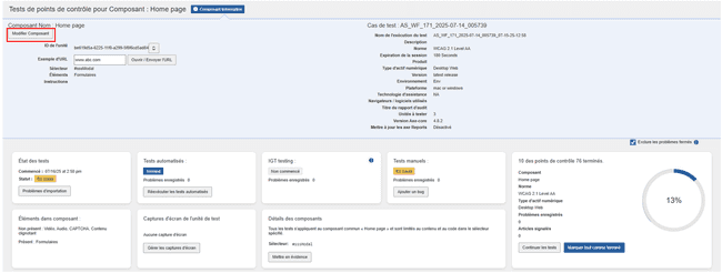 Cliquez sur le bouton Modifier la page sous la section Informations sur la page