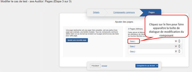 Modification du lien de la page