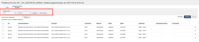 Searching Issues