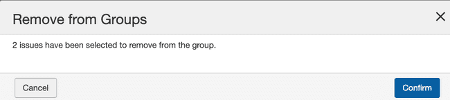 remove issues from groups