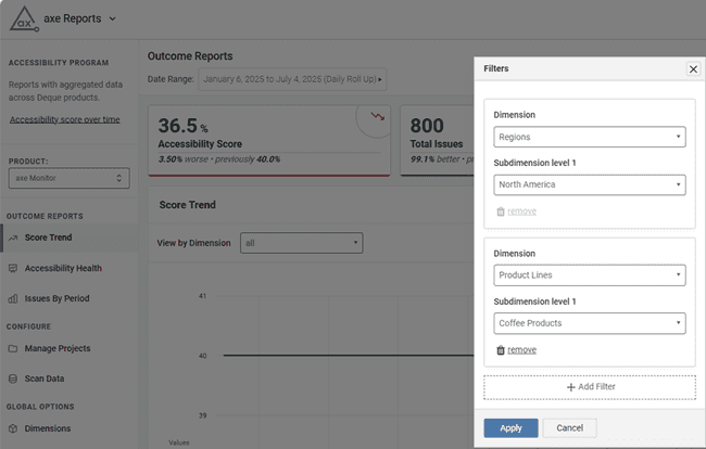 Filtering by Multiple Dimensions