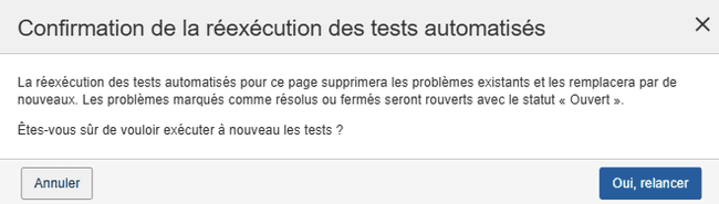 Confirmation de réexécution