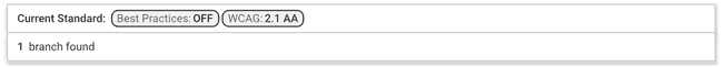 Current filter in use and a count of branches in the repo.