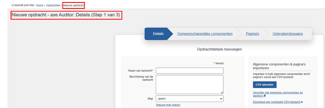 Voorbeeld van het resultaat van het klikken op een Test Case-koppeling op het Test Cases-scherm - de assistent Test Case bewerken (3 panelen) verschijnt, met het Details-paneel geopend, zodat u velden kunt bewerken
