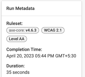 Run Metadata