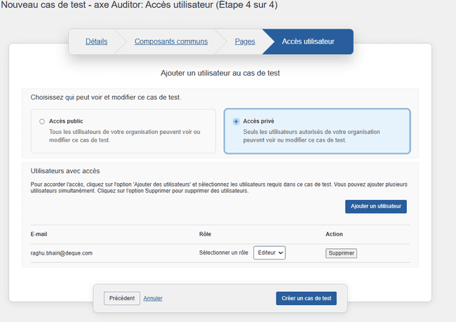Accès privé