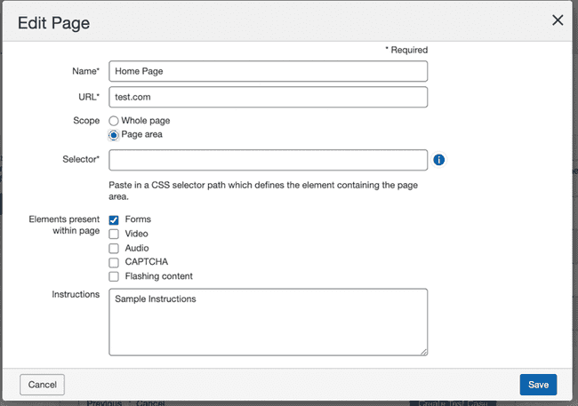 Pages tab on far right selected