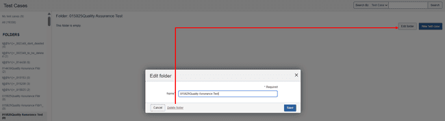 Suppression d'un dossier