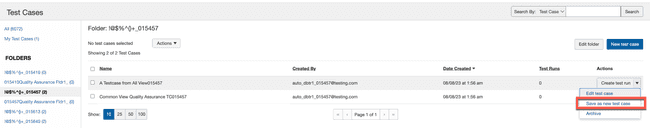 save new test case