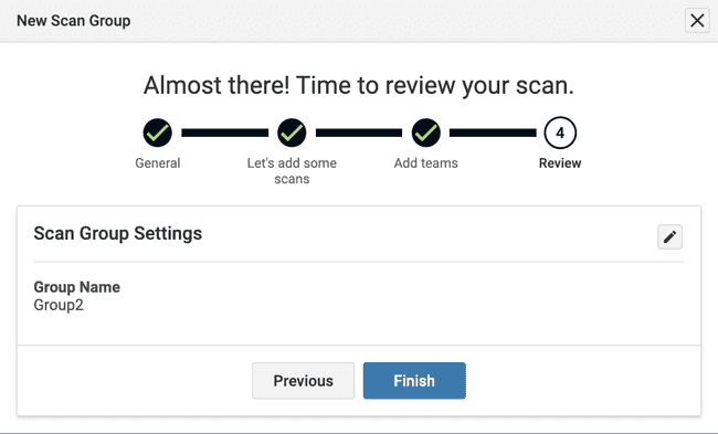 Review scan group