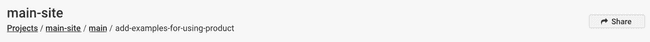 The breadcrumb path and sharing button are shown in this image.