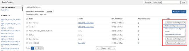 Action Items in the Drop-Down