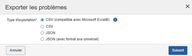 Export Issues File Format