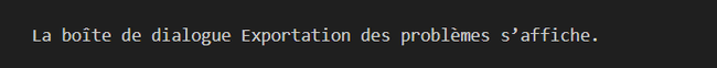 Export Issues popup